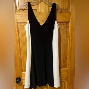 Lauren Ralph Lauren Black and White Midi Dress